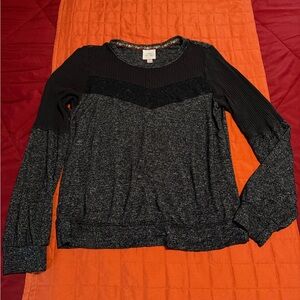 Knox Rose Black Long Sleeve Shirt